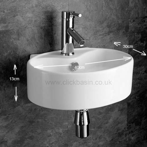 Wall Mounted Oval Small Ceramic Circular Wash Basin Sink ...